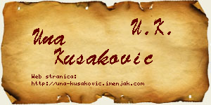 Una Kušaković vizit kartica